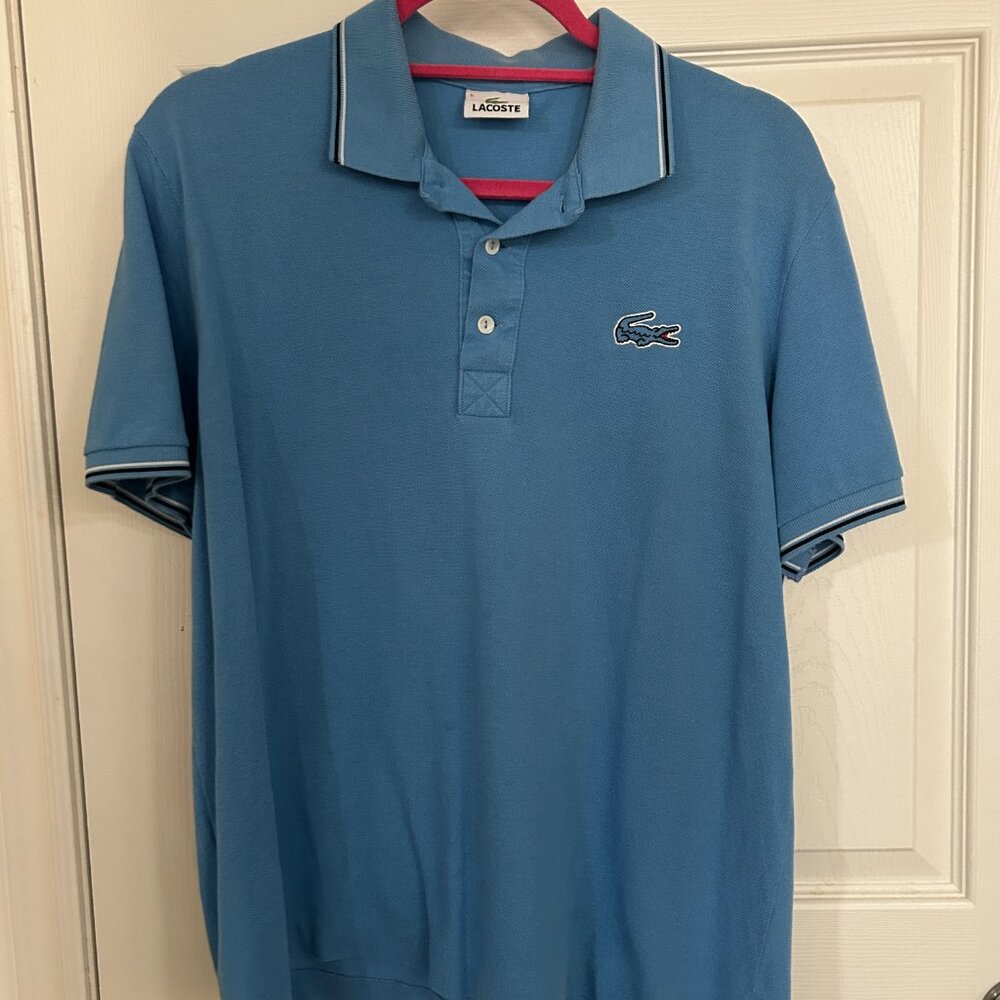 Lacoste Men’s Classic Fit Striped Accents Cotton Polo